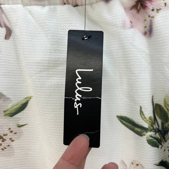 Lulus Dress Women's Large NWT Dream of You Ivory Off-The-Shoulder Mini Shift - Picture 6 of 11